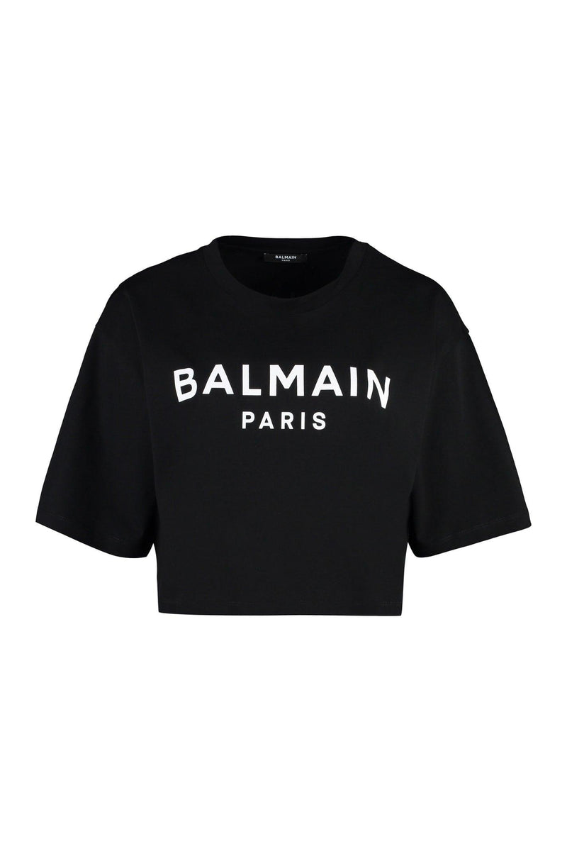 Balmain Cotton Crew-neck T-shirt - Women - Piano Luigi