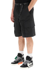 Off-White Off White Mans Indust Cargo Bermuda Shorts With Belt - Men - Piano Luigi