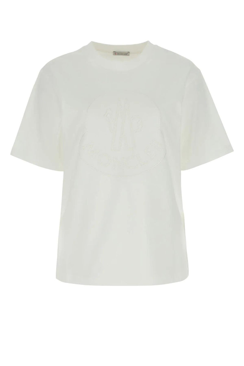 Moncler White Cotton T-shirt - Women - Piano Luigi