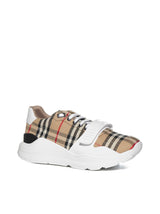 Burberry Beige New Regis Check Sneakers - Men - Piano Luigi