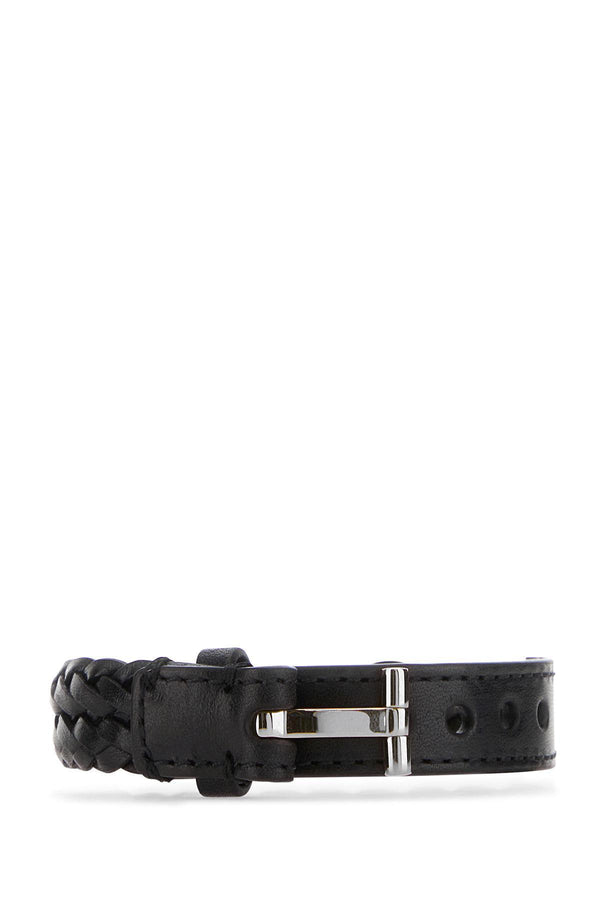 Tom Ford Black Leather Bracelet - Men - Piano Luigi