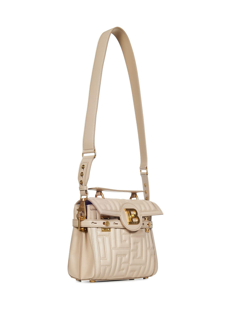 Balmain B-buzz 23 Bag In Beige Quilted Leather - Women - Piano Luigi