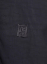 Balmain Black Bomber Jacket With Tonal Logo Patch And Logo Lettering Print In Nylon Man - Men - Piano Luigi