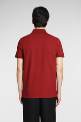 Balmain Polo In Bordeaux Cotton - Men - Piano Luigi