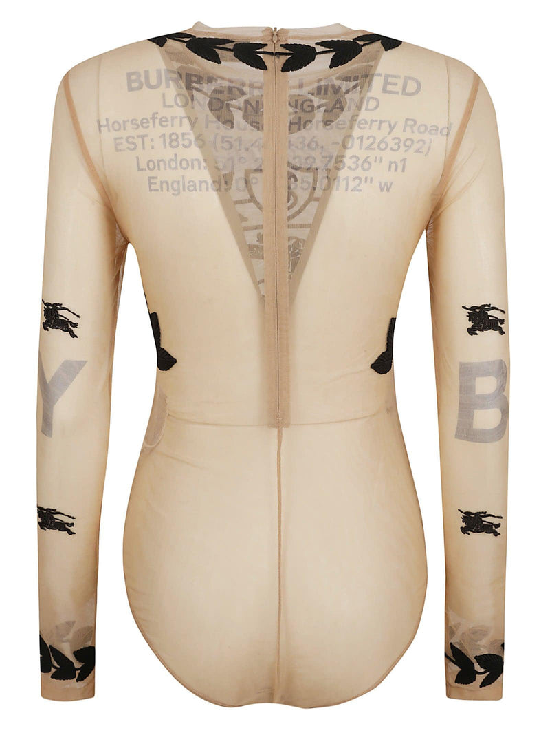 Burberry Logo Embroidered Bodysuit - Women - Piano Luigi