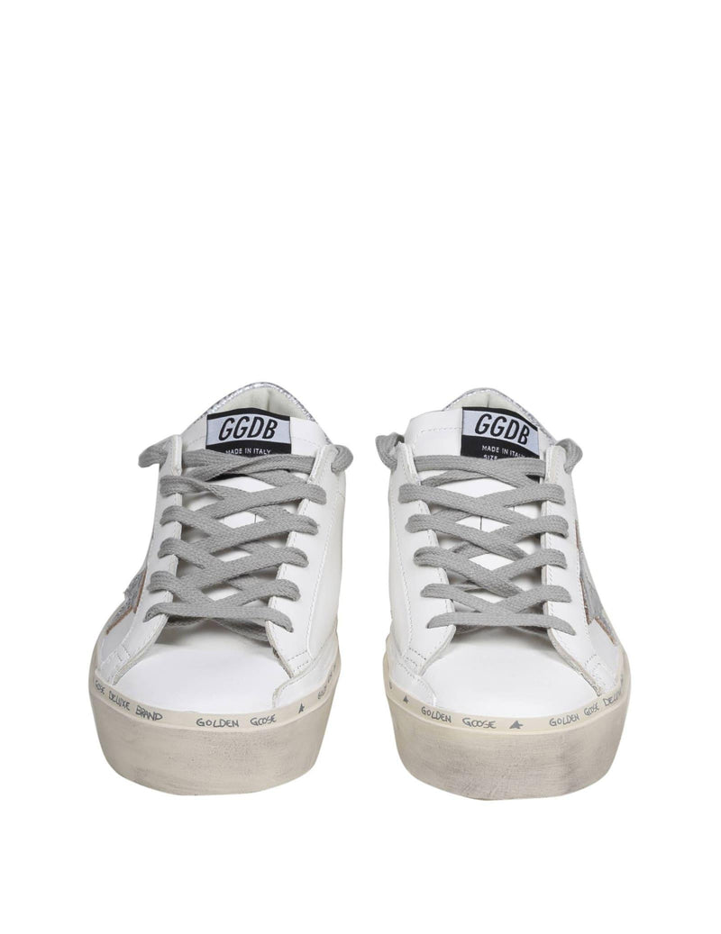 Golden Goose Hi Star Sneakers In White Leather - Women - Piano Luigi