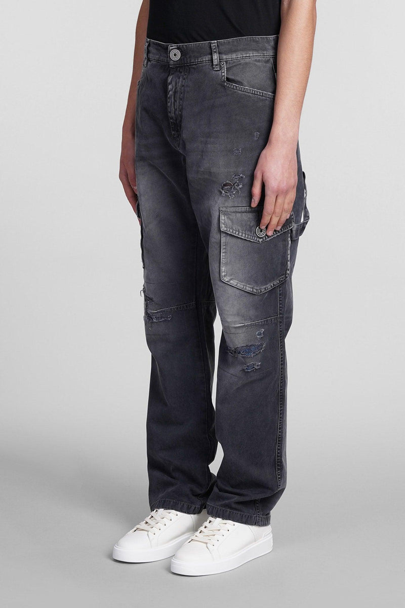 Balmain Jeans In Black Cotton - Men - Piano Luigi