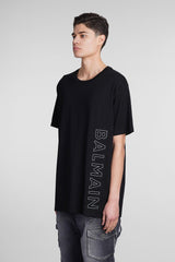 Balmain T-shirt In Black Cotton - Men - Piano Luigi