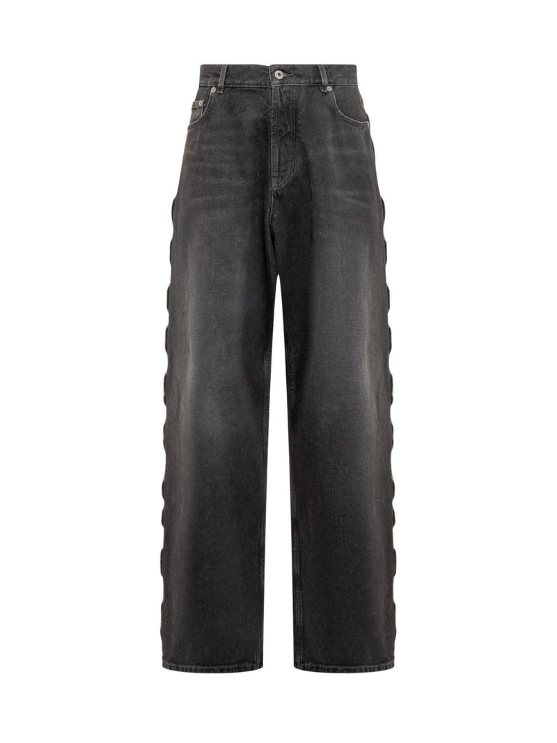 Off-White Jeans In Grey Cotton - Men - Piano Luigi