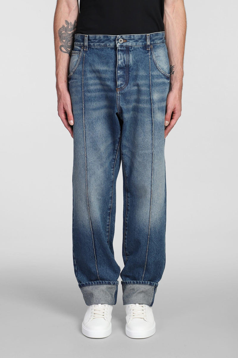 Balmain Jeans In Blue Cotton - Men - Piano Luigi