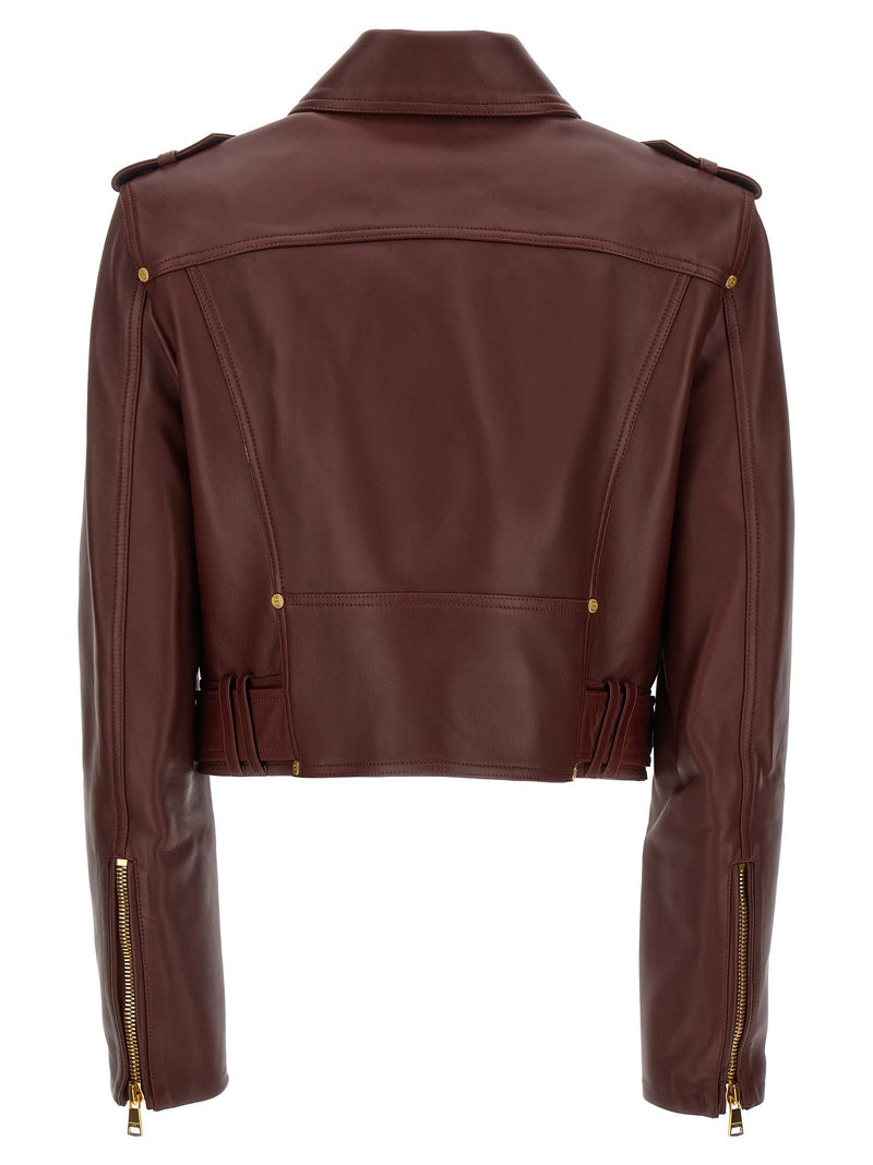 Balmain Leather Nail Jacket - Women - Piano Luigi