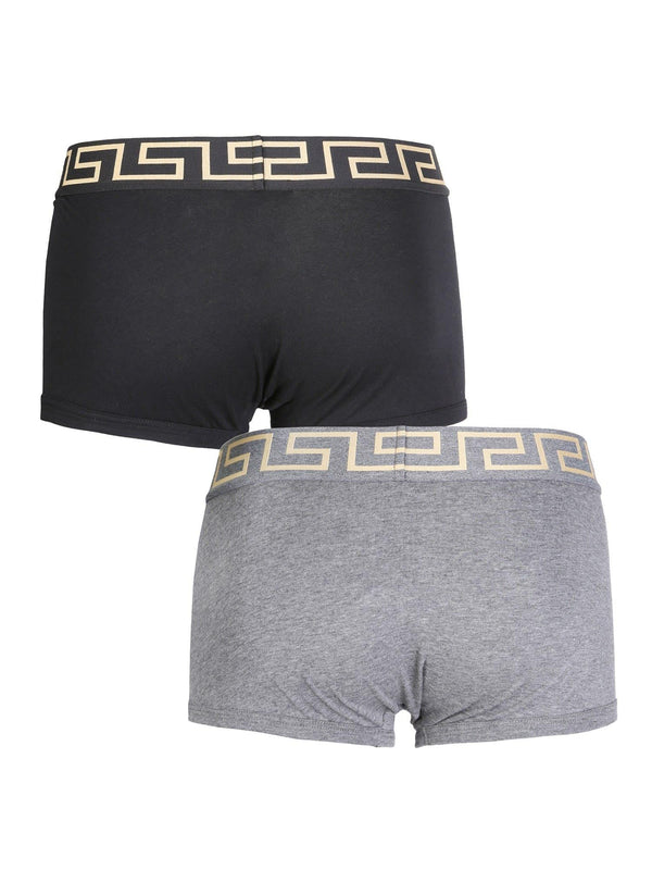 Versace Pack Of Two Boxer Shorts With Greek - Men - Piano Luigi