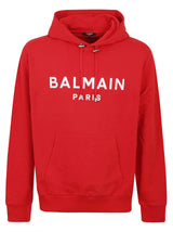 Balmain Sweatshirt In Red Cotton - Men - Piano Luigi