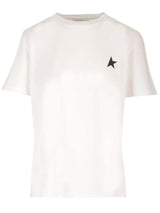 Golden Goose White T-shirt With Black Star - Women - Piano Luigi