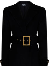 Balmain Long Coat With Belt - Women - Piano Luigi