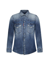 Dsquared2 Stone Washed Denim Shirt - Men - Piano Luigi