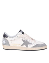 Golden Goose Ballstar Sneakers In White And Gray Leather And Suede - Men - Piano Luigi