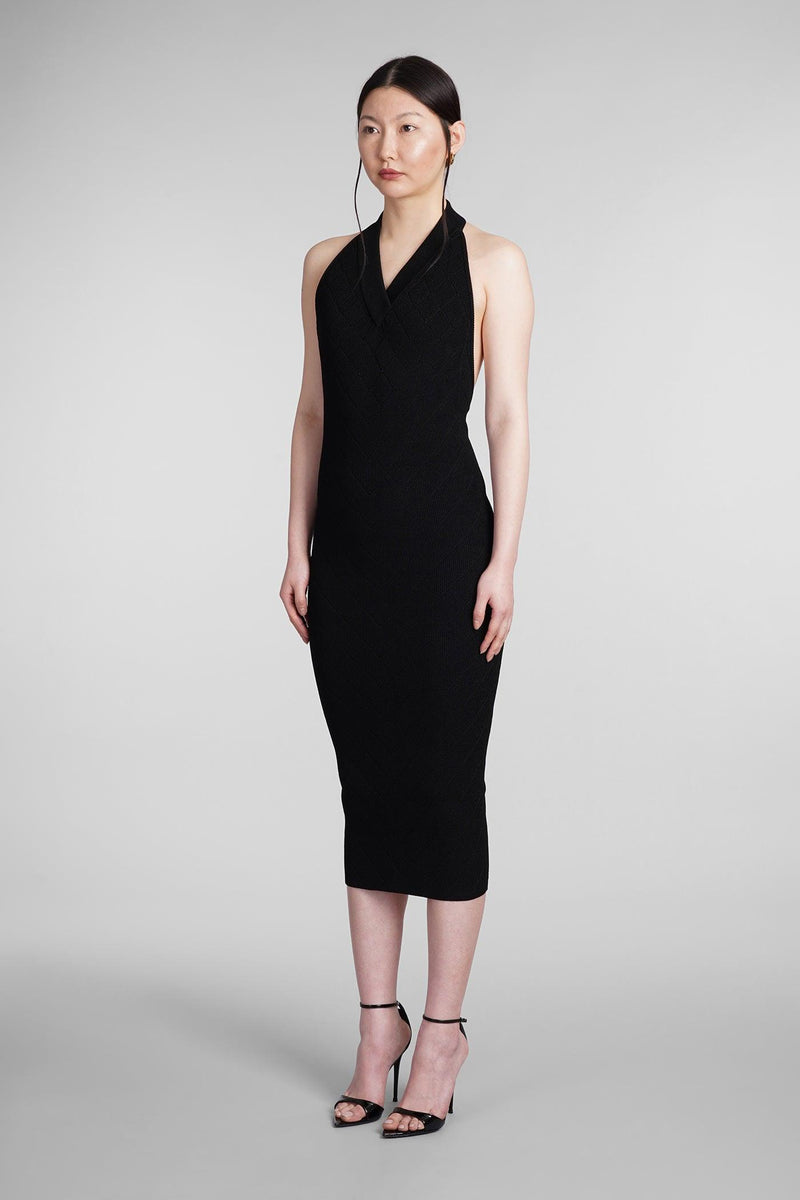 Balmain Dress In Black Viscose - Women - Piano Luigi