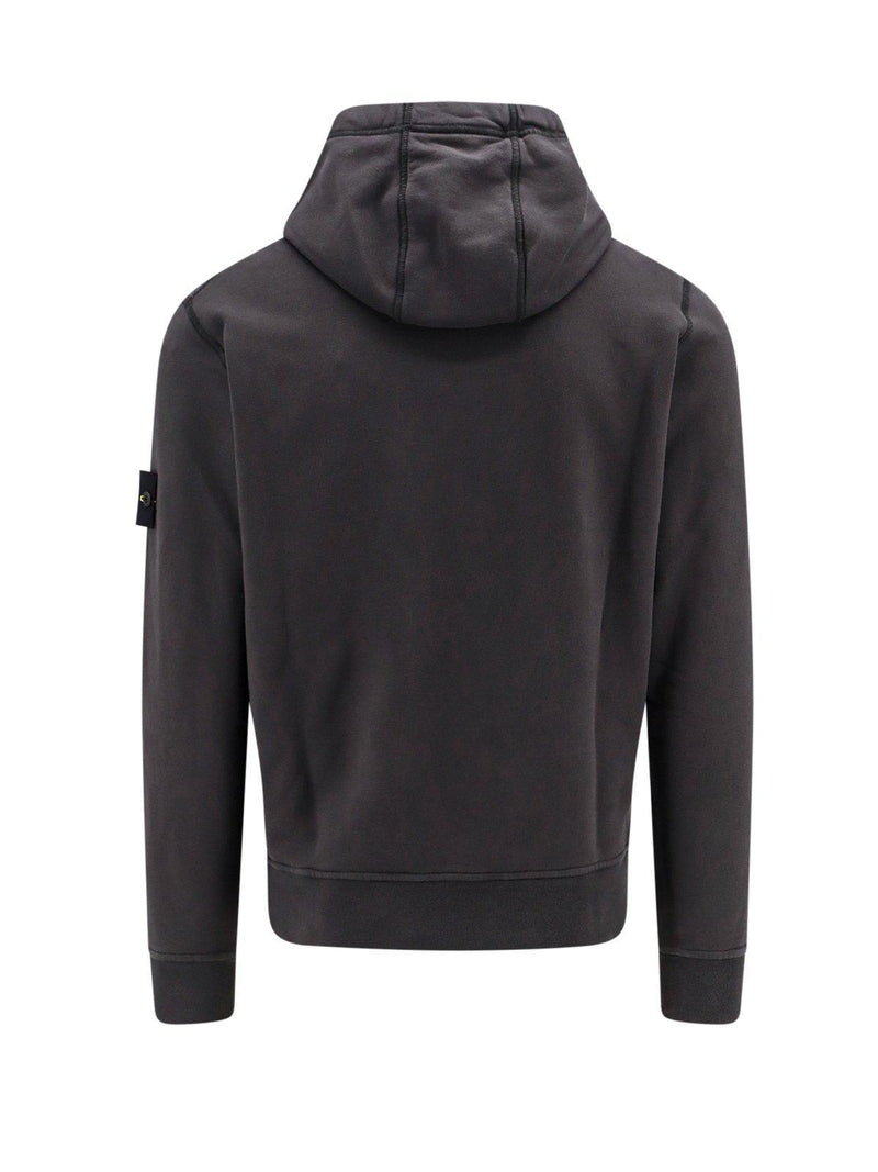 Stone Island Logo Patch Drawstring Hoodie - Men - Piano Luigi