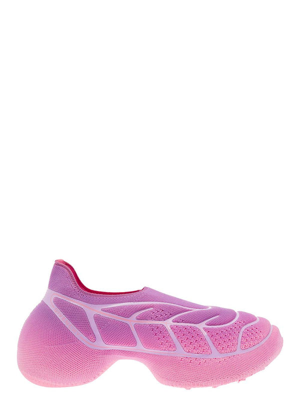 Givenchy tk 360+ Pink Low-top Sneakers With Raised Graphic Grid And Contrasting Lines In Tech Mesh Woman - Women - Piano Luigi
