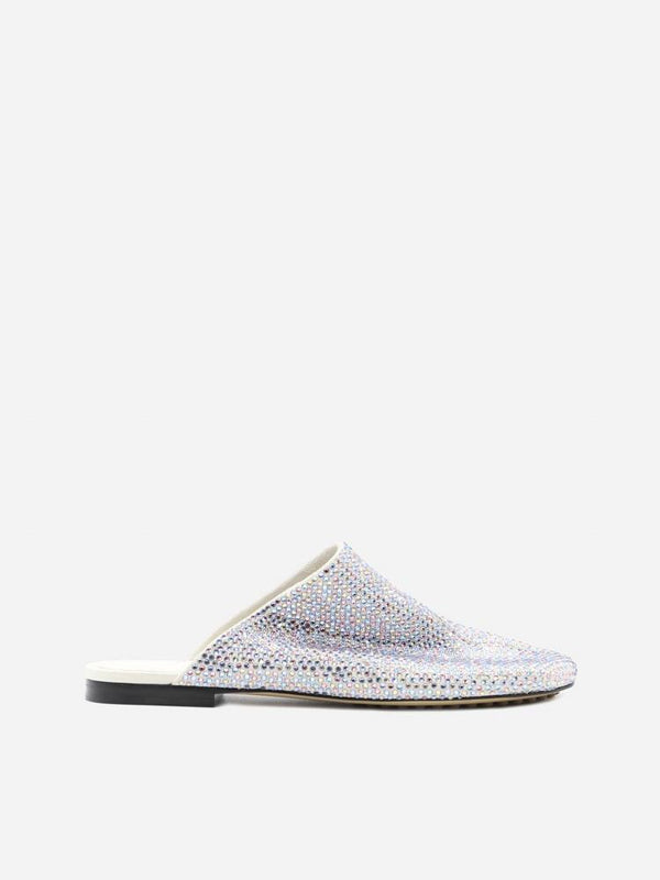 Bottega Veneta Sparkle Dot Sock Slippers In Leather With Decoration - Women - Piano Luigi