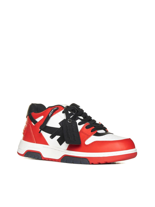 Off-White White, Red And Black Out Of Office Sneakers - Men - Piano Luigi