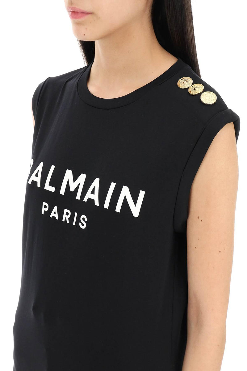 Balmain Cotton Tank Top - Women - Piano Luigi