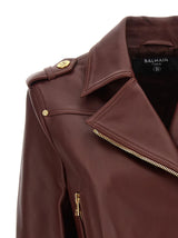 Balmain Leather Nail Jacket - Women - Piano Luigi