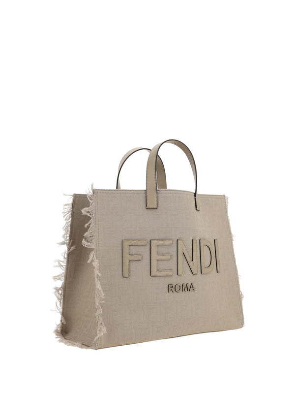 Fendi ff Tote Bag In Fabric With Fringes - Men - Piano Luigi