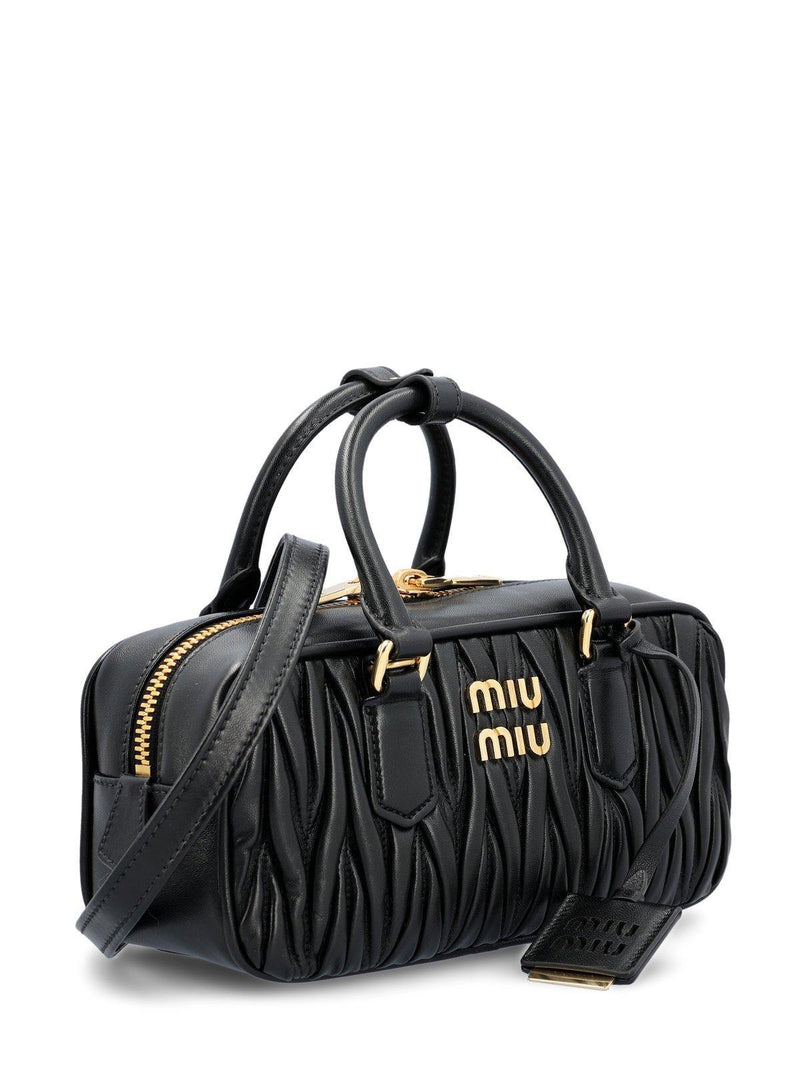 Miu Miu Logo Lettering Zipped Tote Bag - Women - Piano Luigi
