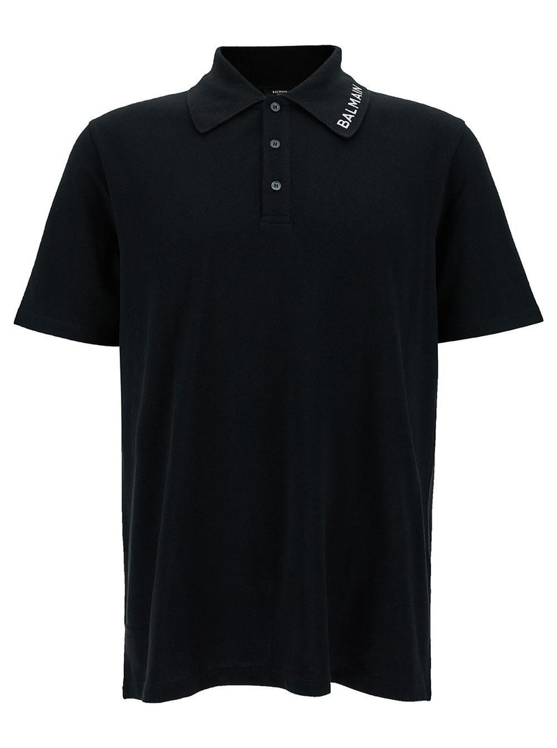 Balmain Stitch Collar Polo -straight Fit - Men - Piano Luigi