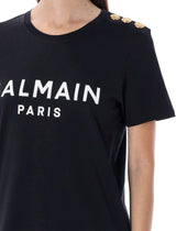 Balmain Flocked Paris T-shirt - Women - Piano Luigi