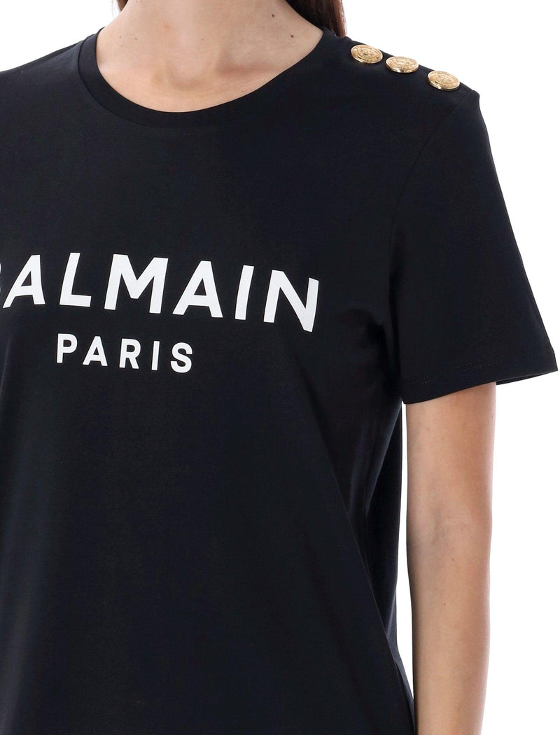 Balmain Flocked Paris T-shirt - Women - Piano Luigi