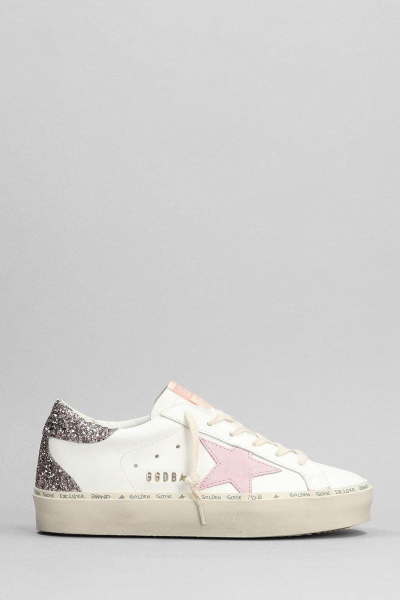 Golden Goose Hi Star Sneakers In White Leather - Women - Piano Luigi