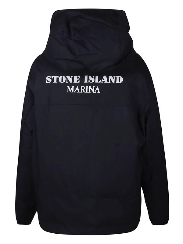 Stone Island Logo Printed Zip-up Padded Jacket - Men - Piano Luigi