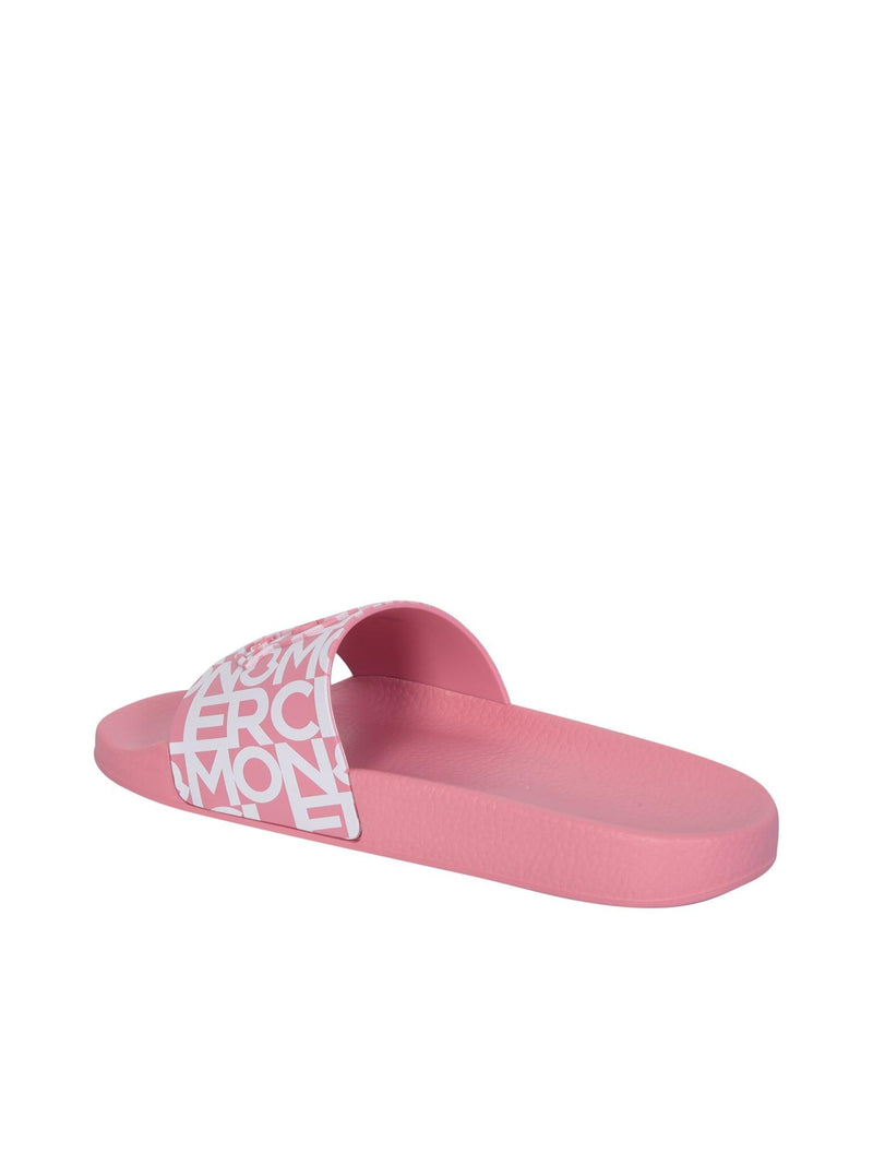 Moncler Pink Jeanne Sliders - Women - Piano Luigi