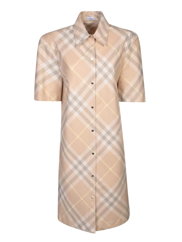 Burberry Check Motif Yellow Dress-shirt - Women - Piano Luigi