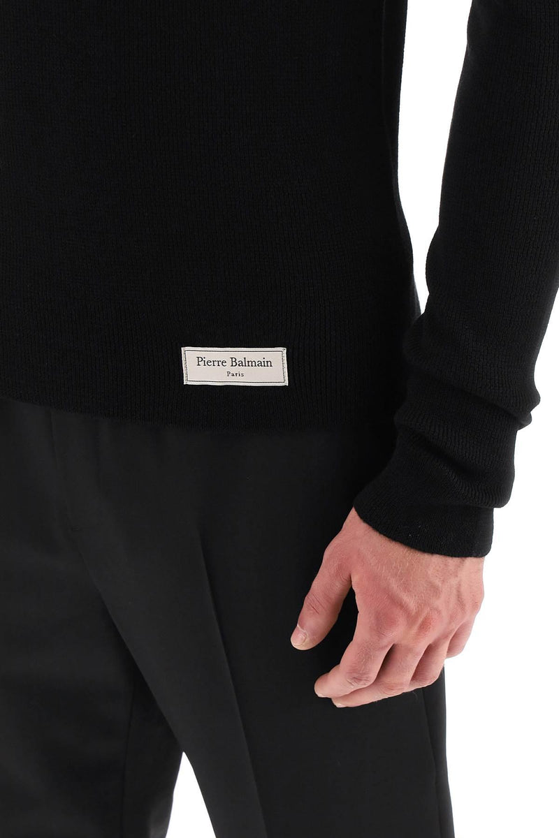 Balmain Turtleneck Sweatear In Merino Wool - Men - Piano Luigi