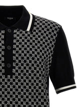 Balmain mini Monogram Polo Shirt - Men - Piano Luigi