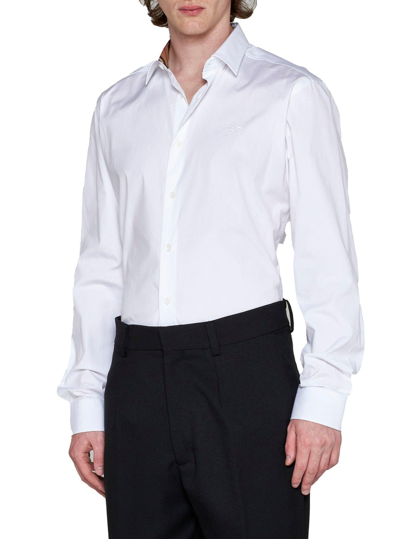 Burberry Sherfield Shirt In White Cotton - Men - Piano Luigi