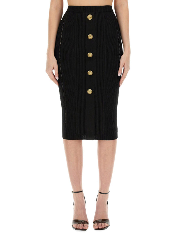 Balmain Knit Skirt - Women - Piano Luigi