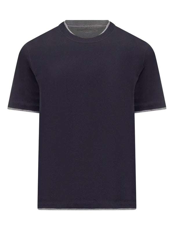 Brunello Cucinelli Jersey T-shirt With Ribbed Hem - Men - Piano Luigi