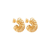 Bottega Veneta Disc Hoop-intertwined Earrings - Women - Piano Luigi