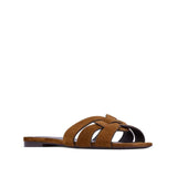 Saint Laurent Tribute Suede Sandals - Women - Piano Luigi