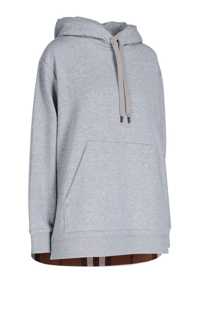 Burberry Check Panelled Drawstring Hoodie - Women - Piano Luigi