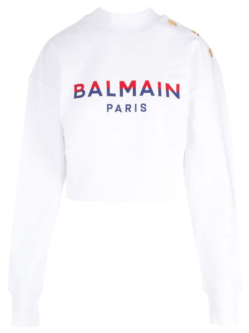 Balmain Cropped Sweatshirt - Women - Piano Luigi