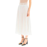 Dior Pleated Midi Skirt - Women - Piano Luigi