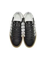 Dsquared2 Black Studded Leather Womens Sneakers - Women - Piano Luigi