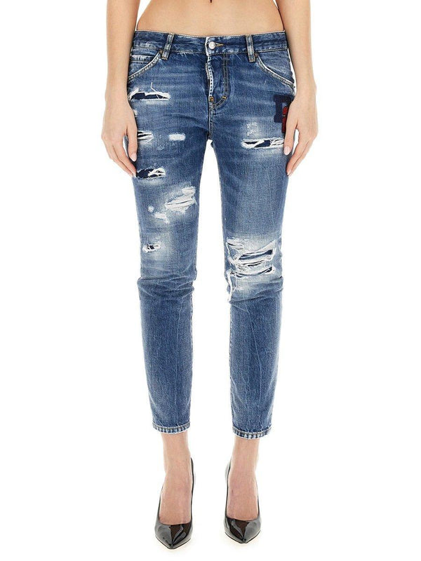 Dsquared2 Distressed Cropped Jeans - Women - Piano Luigi