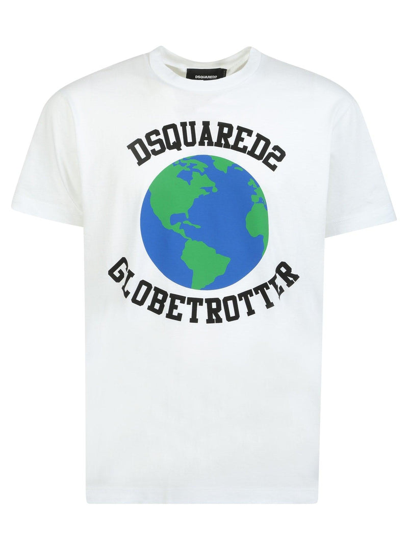 Dsquared2 Globetrotter Print T-shirt - Men - Piano Luigi